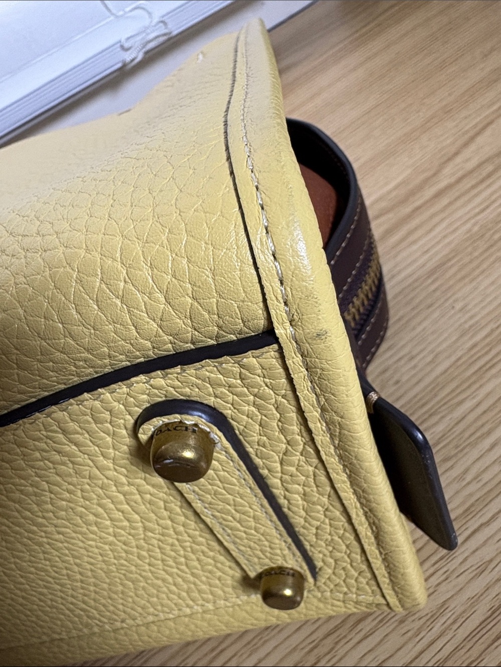 Coach Rogue 25 Regenerative Leather In Hay - Picture 14 of 16